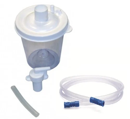 Pachet: Vas colector 800ml +Cartus filtrant +Tub 180cm +Tub 11cm - aspirator secretii Vacuide QSU