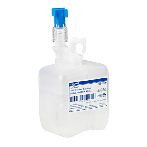 Barbotor - Bol umidificator cu apa sterila, 3-6 LPM, AMSure, 350ml