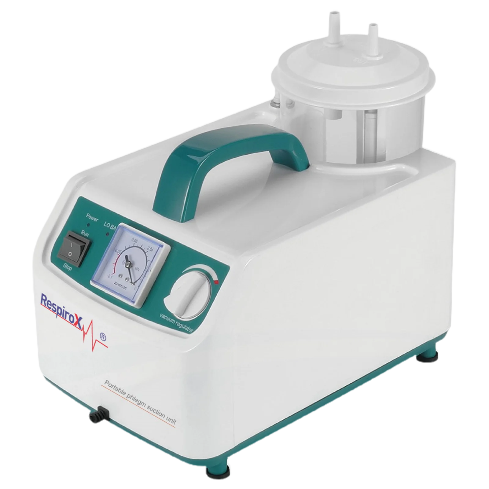 Aspirator Secretii RespiroX JLP-002, 1000 ml, ≥ 0.075 MPa, 15 LPM, cu baterie