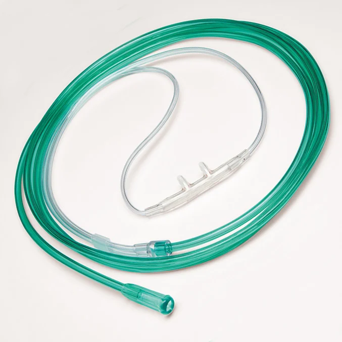 Canula nazala, Adult, 2.1m, 15 LPM, verde, narine curbate si conice