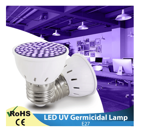 Lampă de dezinfecție germidă AC 220V E27 Bec cu led Sterilizator UV Spot cu ozon