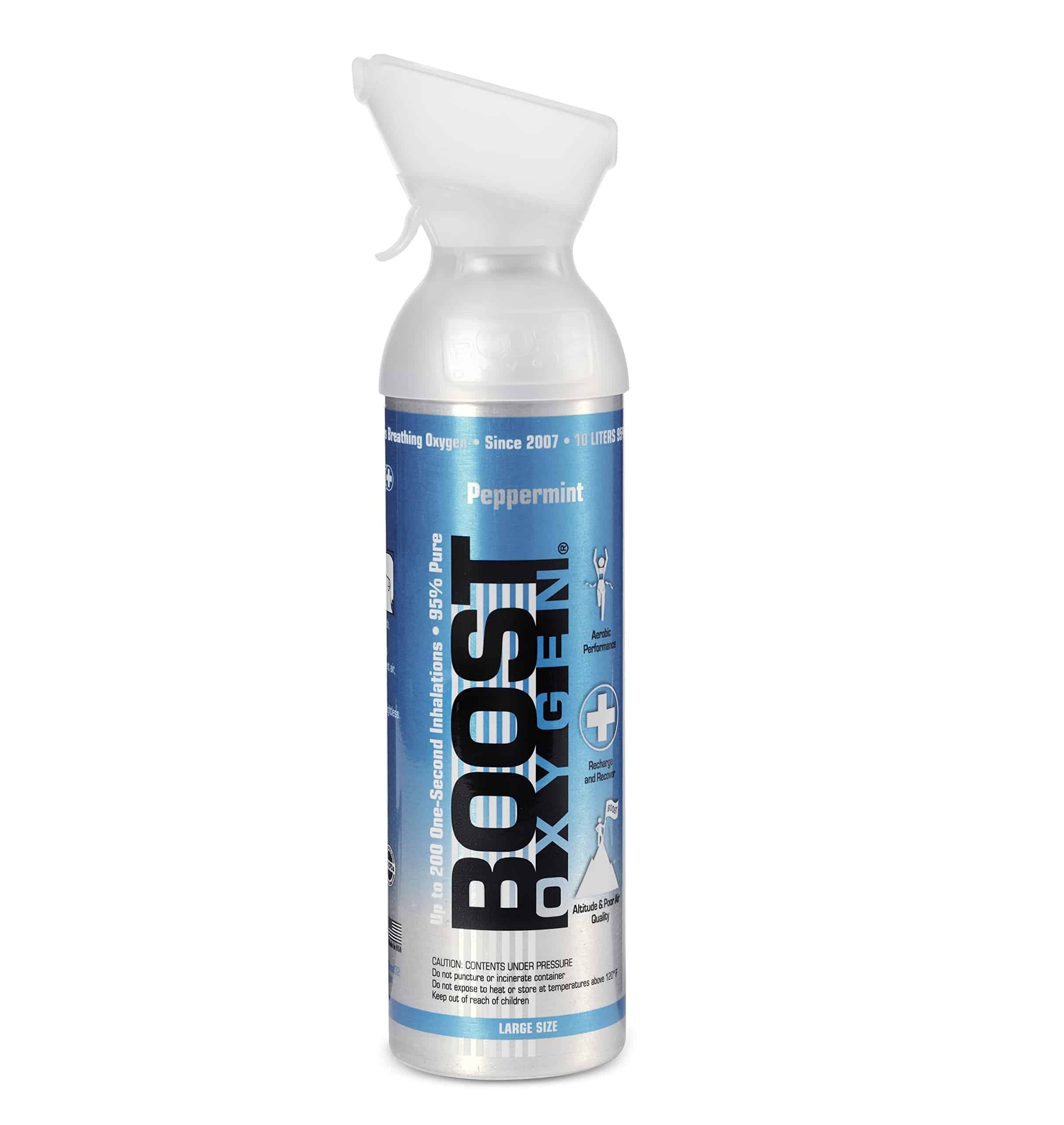 Doza oxigen pur cu inhalator, oxigen concentratie 95%, Menta - Boost Oxygen