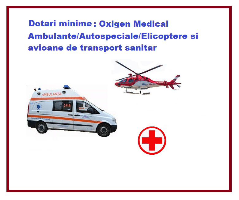 Dotari minime Ambulante/Autospeciale/Elicoptere si Avioane de Transport Sanitar