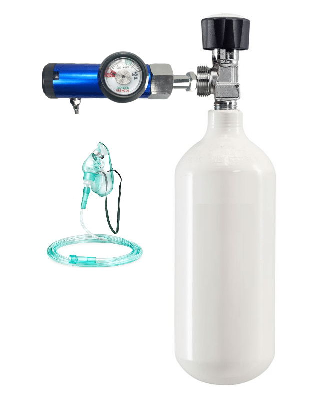 Set Butelie Otel Oxigen Medicinal 3 Litri reglaj: 0–4 L/min (12 niveluri)
