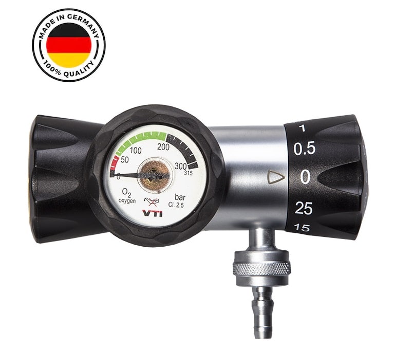 Ceas Reductor/Regulator Oxigen Medical VTI Reglaj debit 0-25 L/min