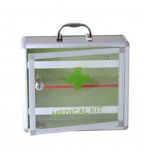 Cutie trusa medicala material plastic cu cheie, 29x10x25cm